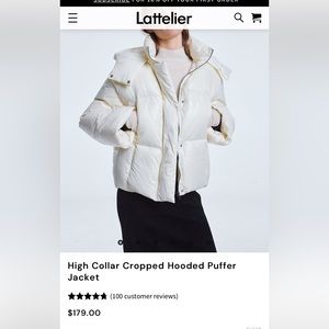 High Collar Cropped Hooded Puffer Jacket